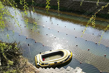 硬質岸坡河道消除黑臭-安徽省淮南市市政府西側河